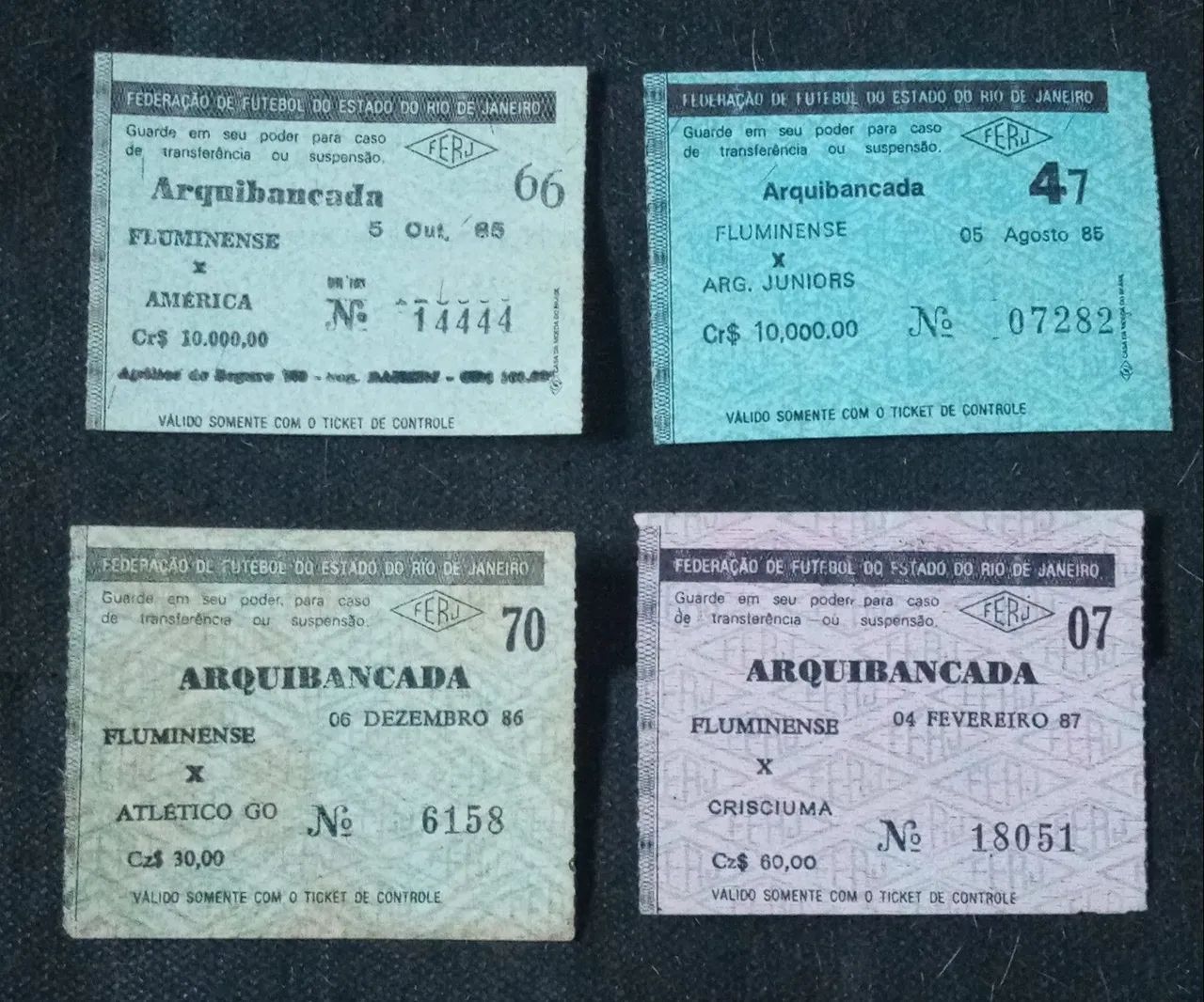 INGRESSOS ANTIGOS PARA COLECIONAR FLUMINENSE...
