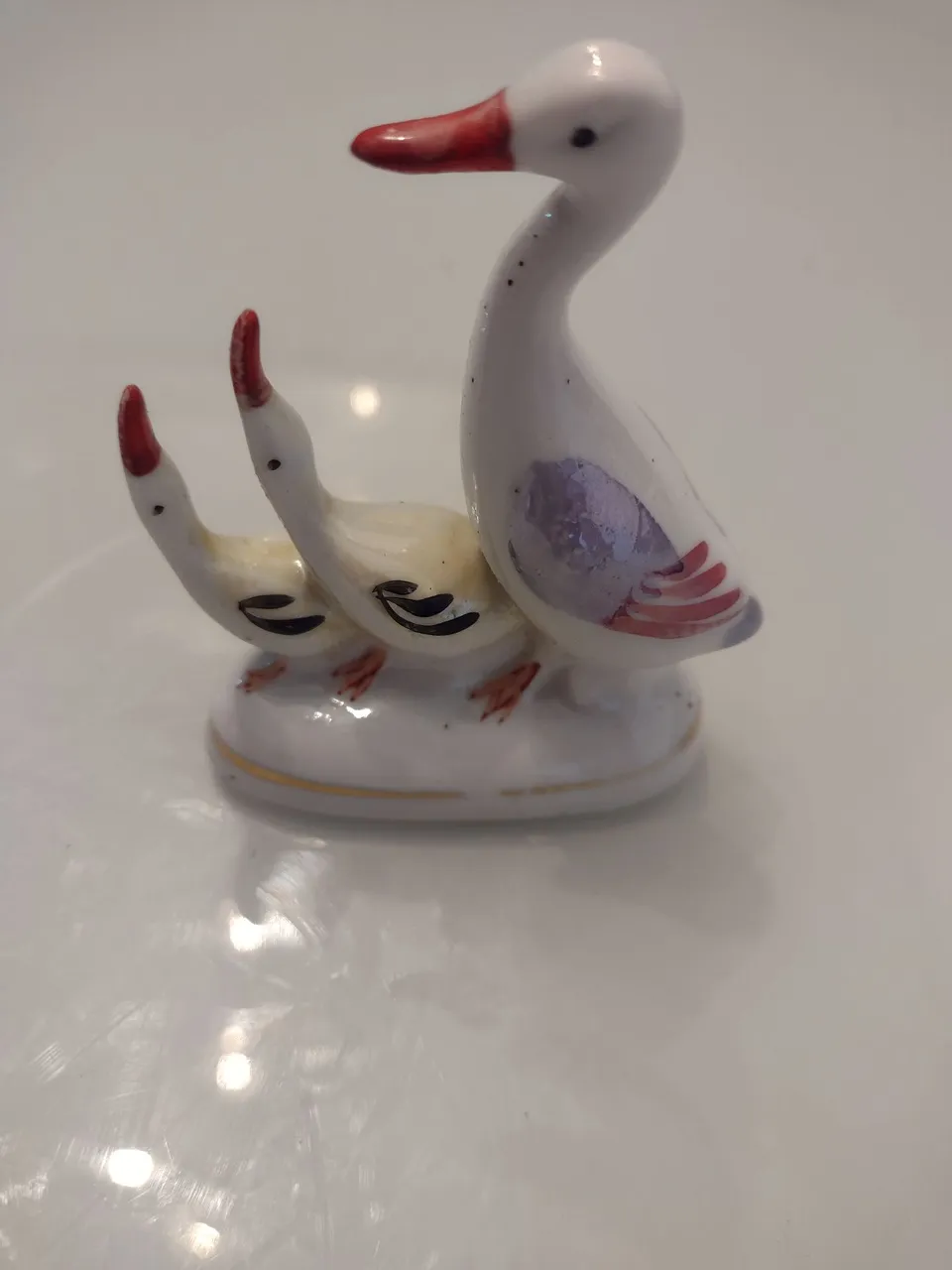 Miniatura de Gansos de Porcelana