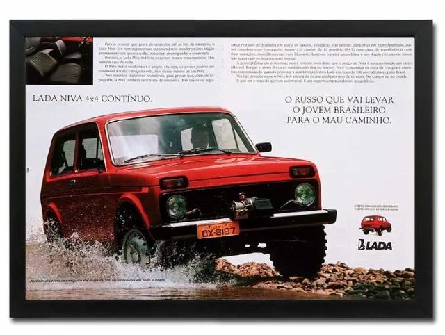 Lada Niva - Quadro decorativo com propaganda original de revista