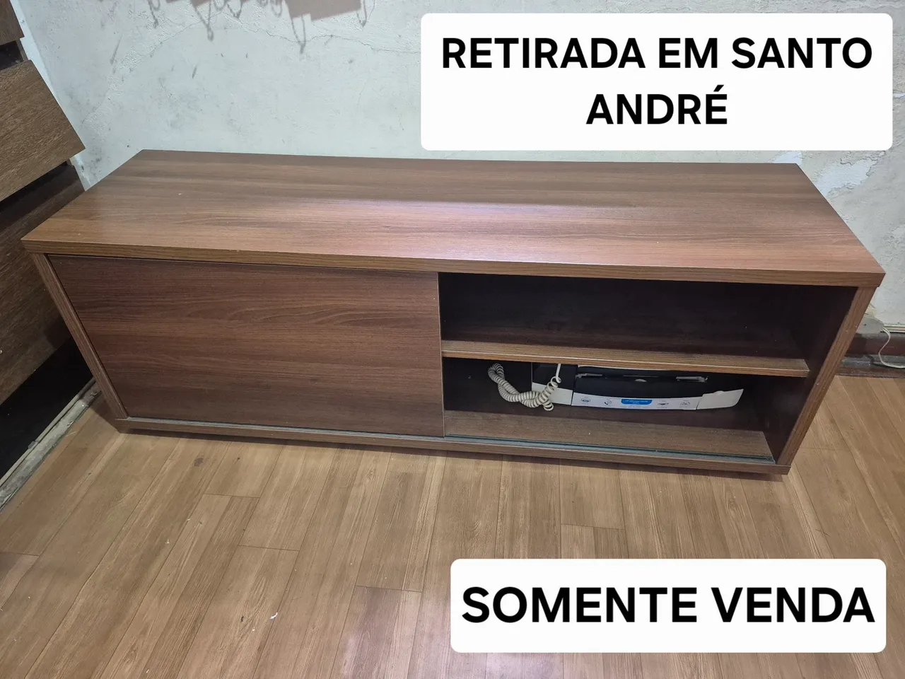 Rack de TV em Madeira - Retirada em Santo André