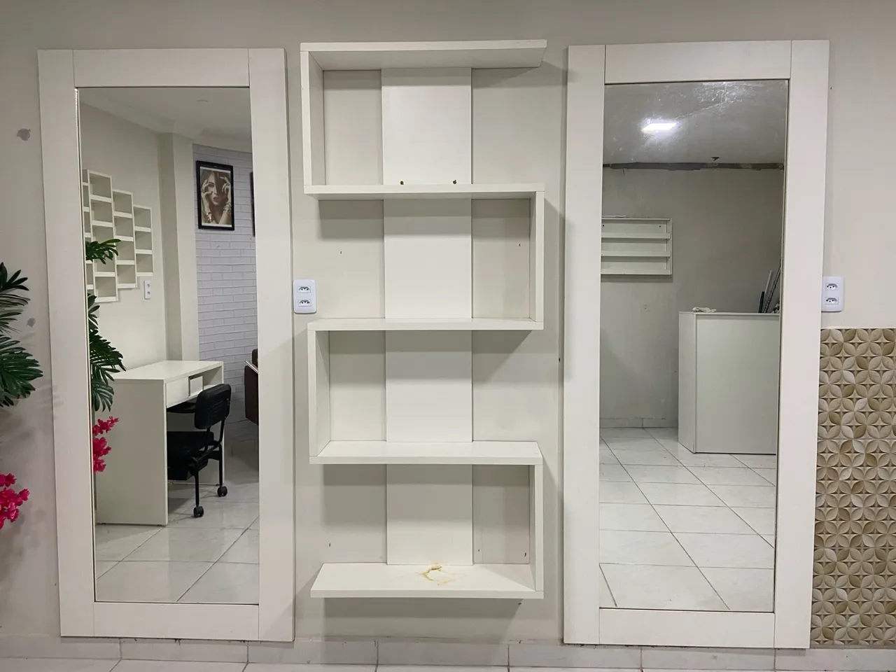 Conjunto de espelho para salão de beleza