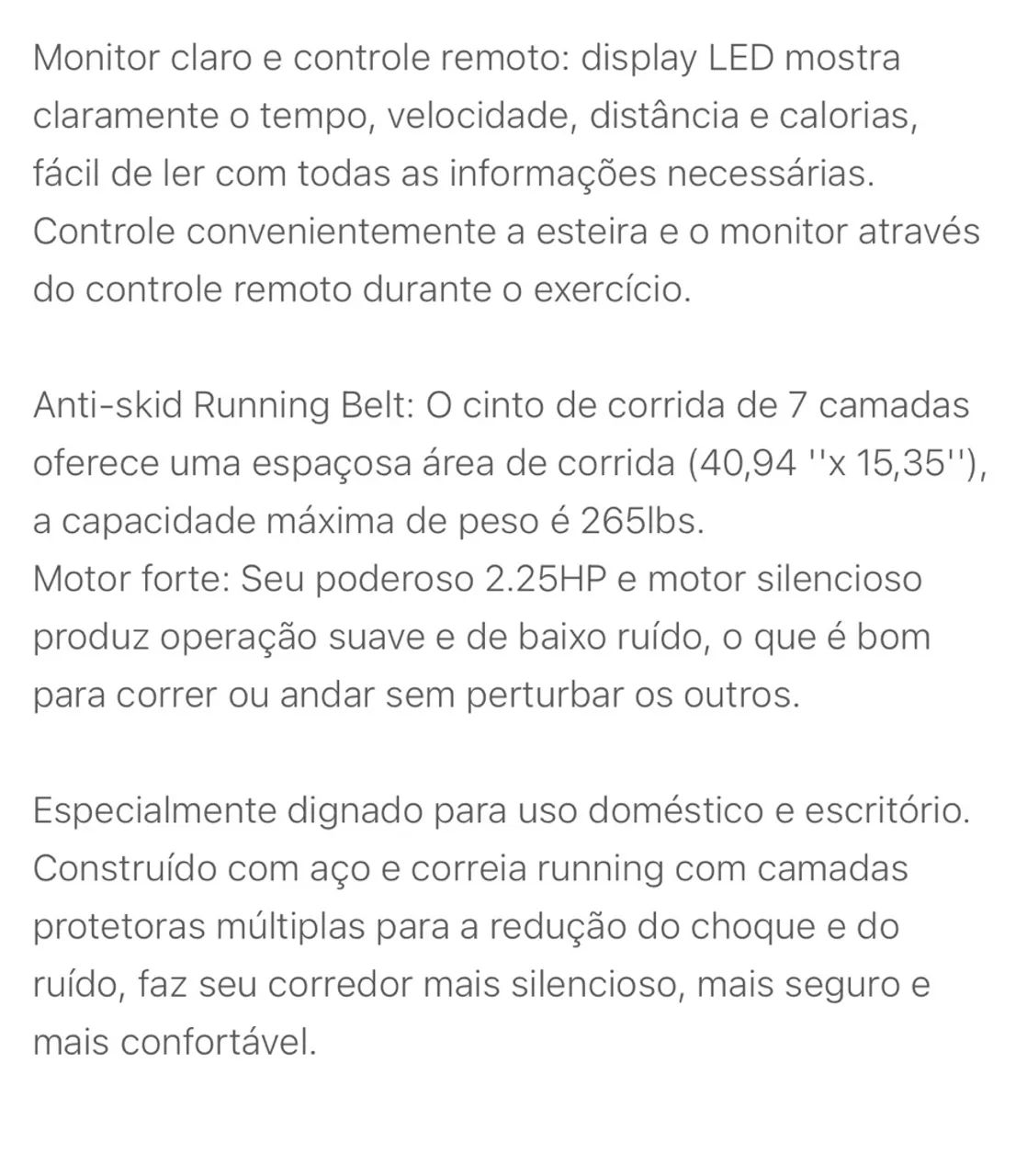 Esteira elétrica portátil  - Foto 6