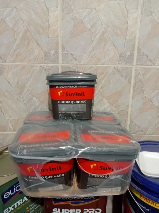 Tinta Suvinil Cimento Queimado 5kg - Fosco Dia de Chuva