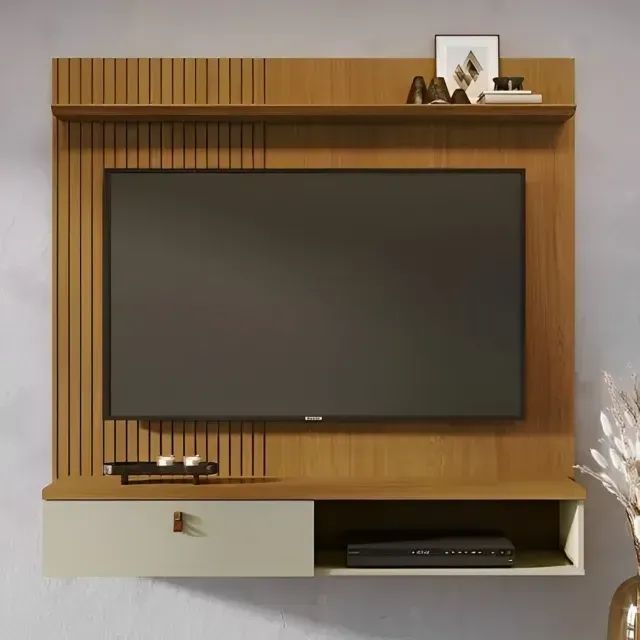 Painel para tv até 55 polegadas na cor cumaru opala (gett moveis)