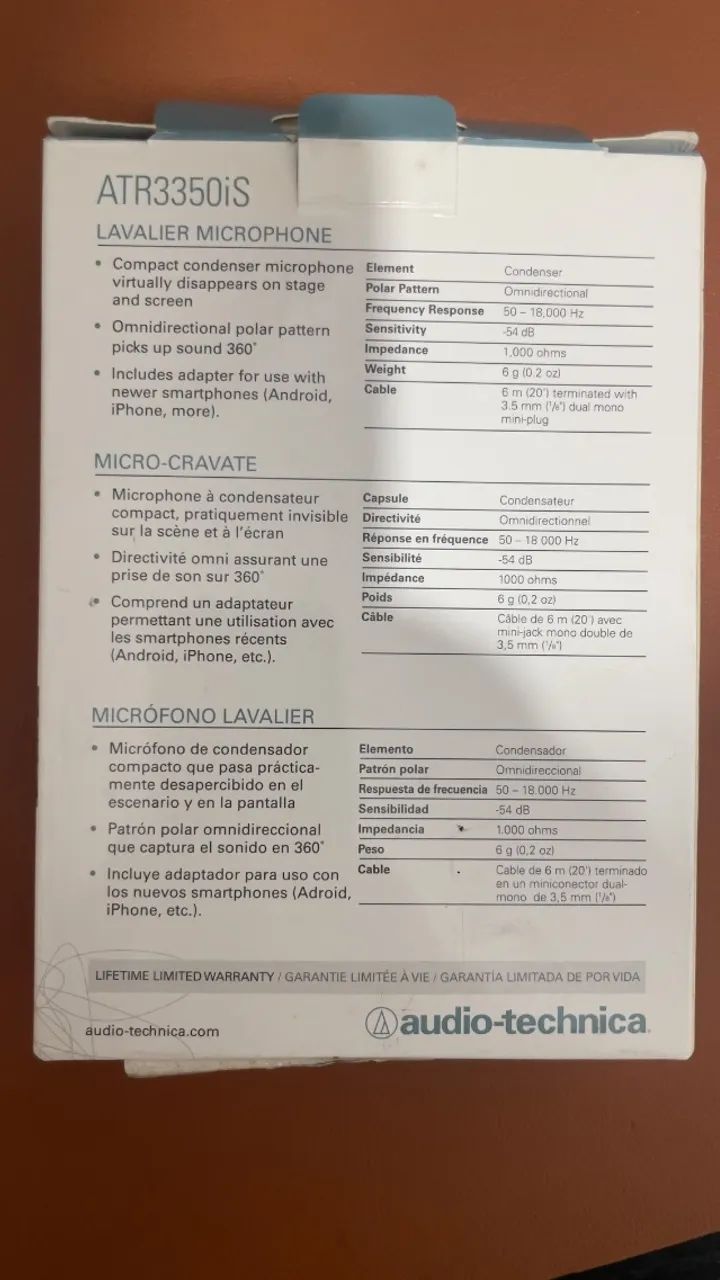 Microfone Lapela Audio-technica Atr3350is - Foto 2