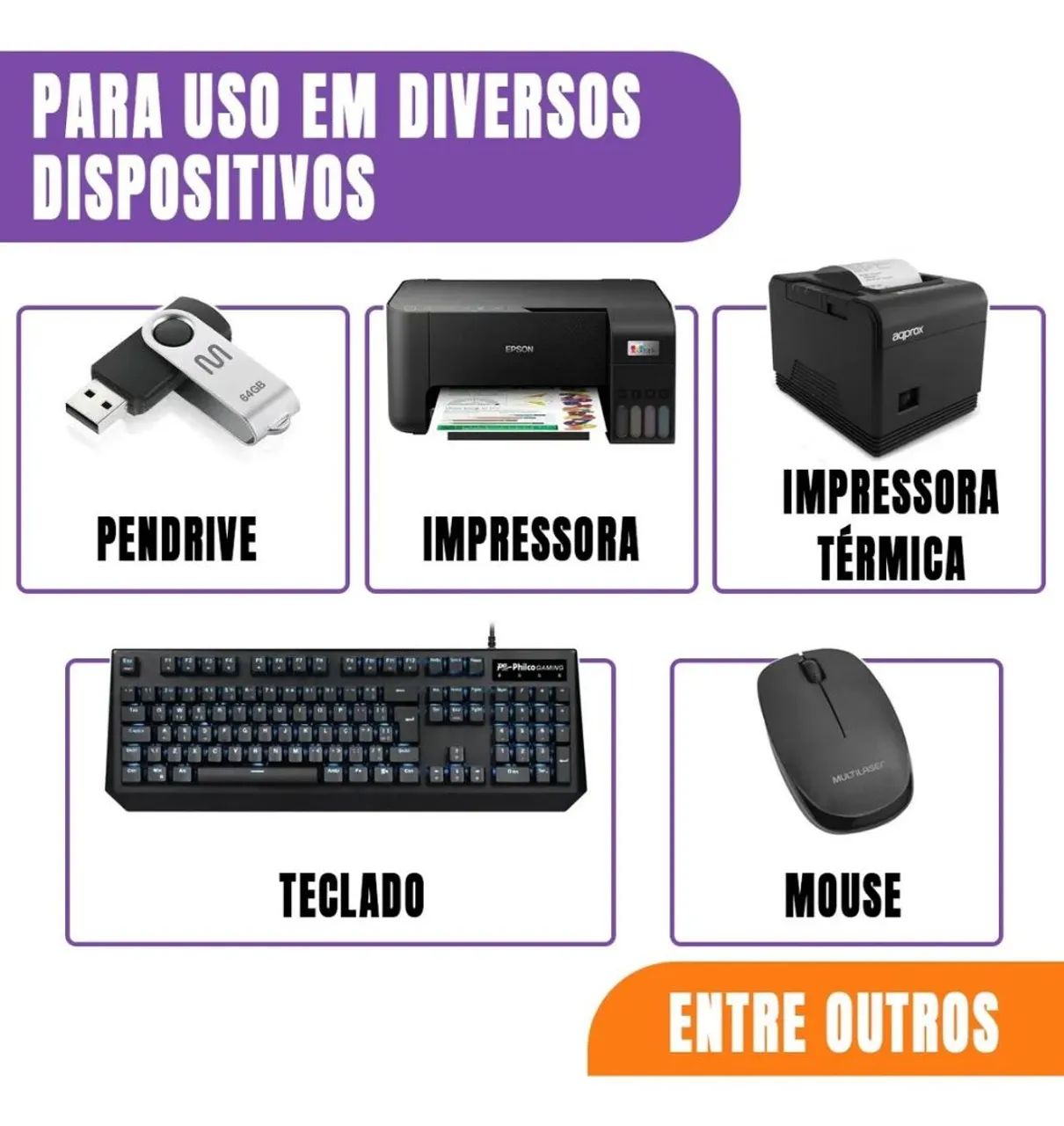 Cabo USB  Macho Para USB Fêmea  - Foto 3
