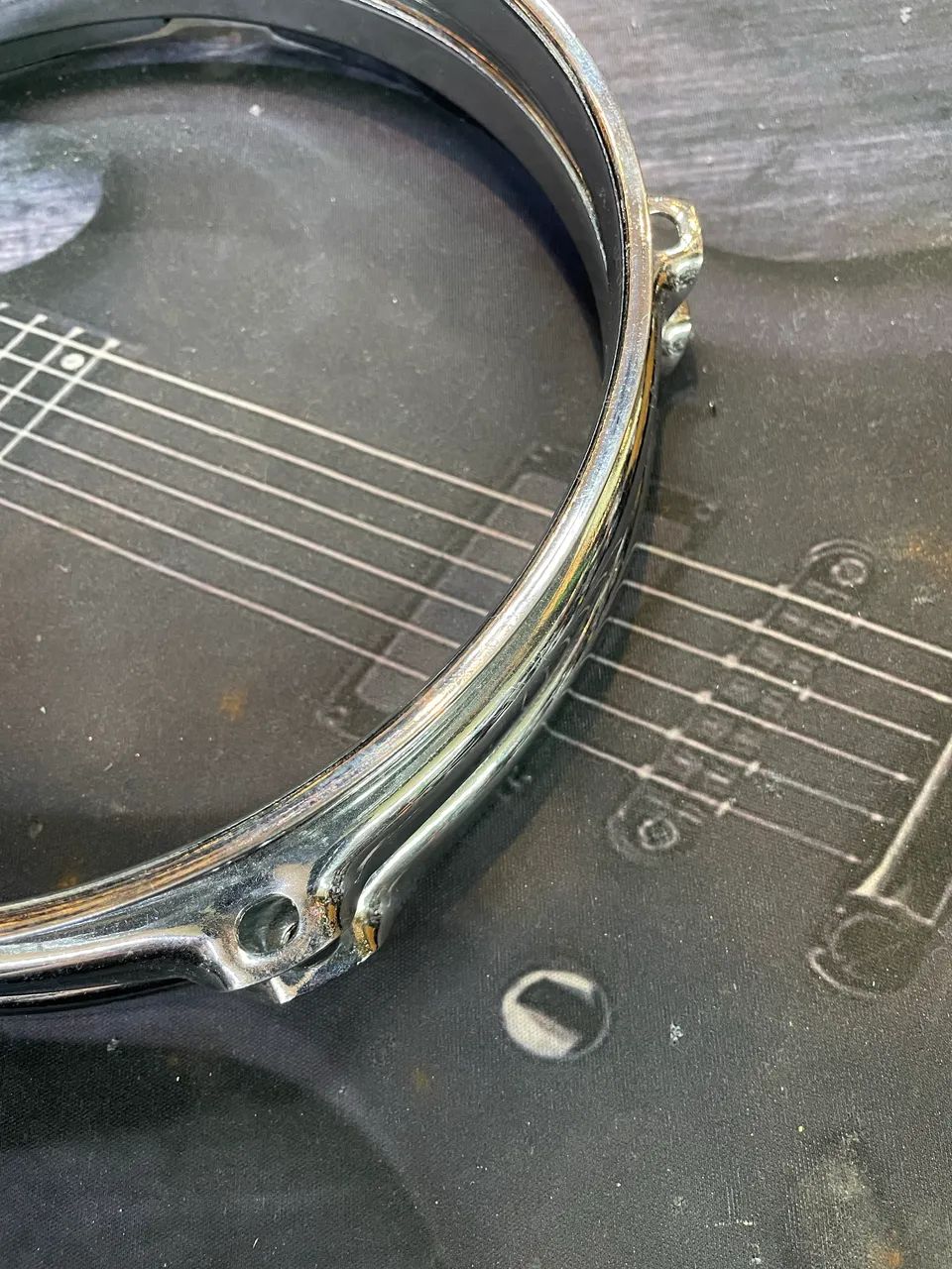 Aros de bateria  para tom ou caixa 8 polegadas com 5 afinações nagano novo 2mm - Foto 5