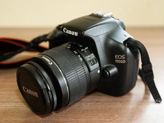 Canon 1100D + Lente 18-55mm | Kit Completo, em ótimo estado, com Apenas 2.963 Cliques!
