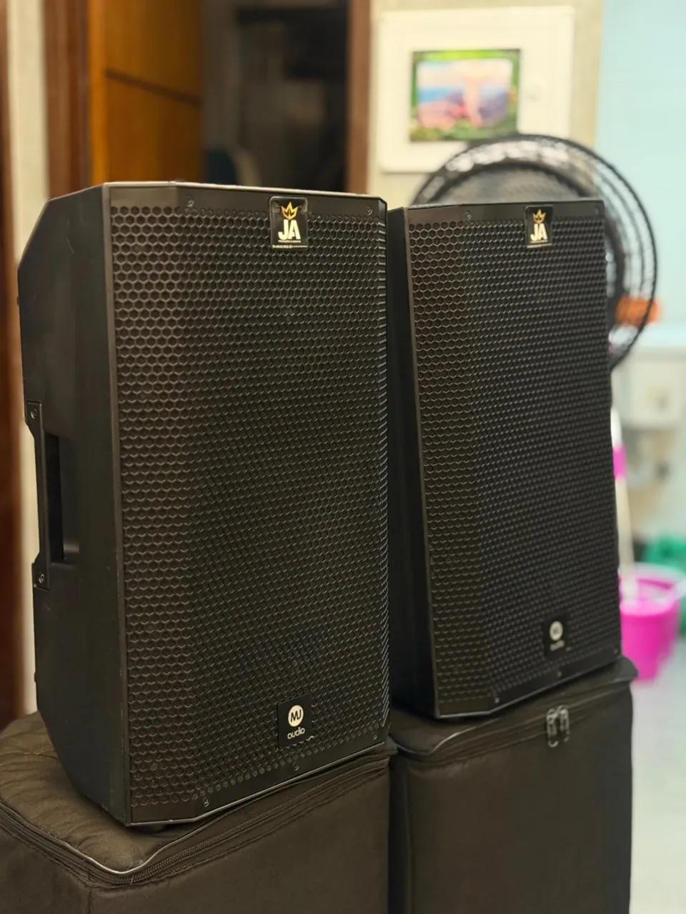 PAR DE CAIXA ATIVA MJ AUDIO FPE12AD