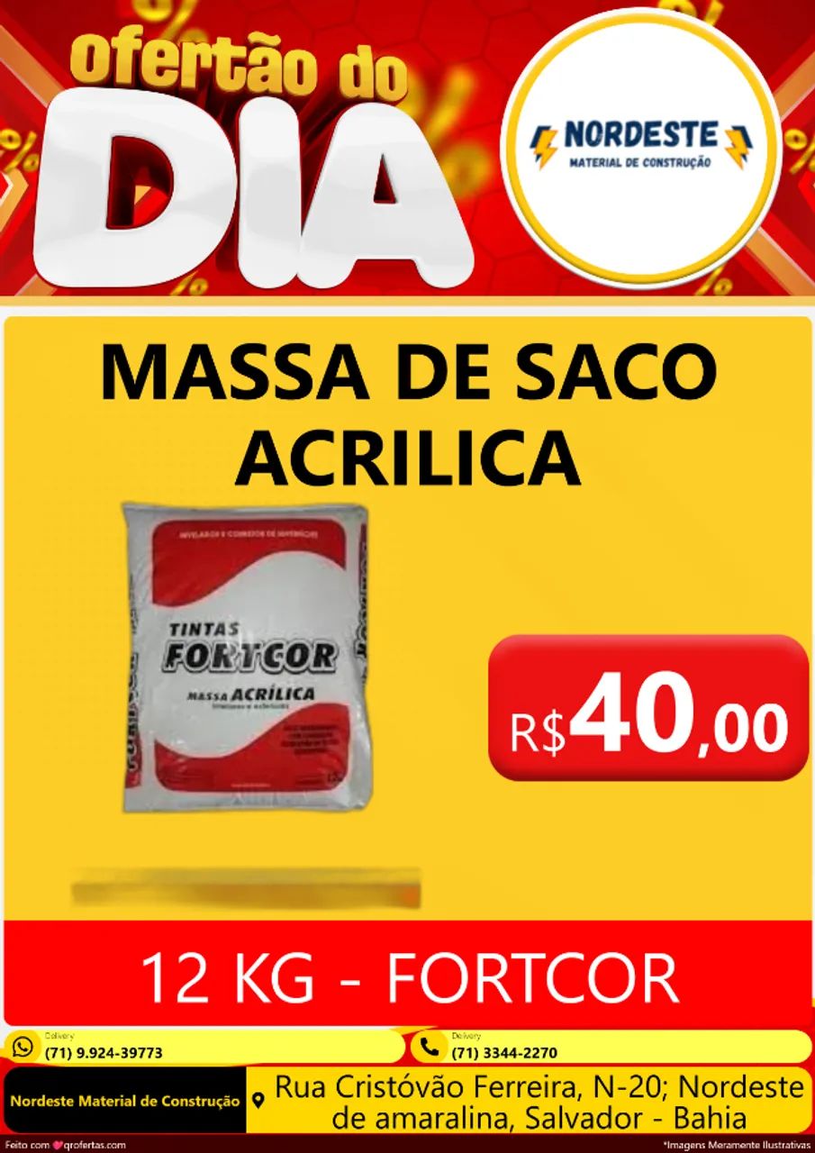 MASSA ACRILICA 12 KG - FORTCOR - Foto 5