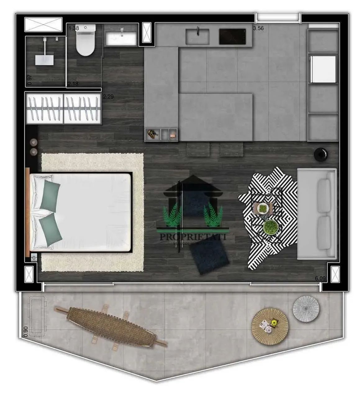 Studio com 1 dormitório à venda, 42 m² por R$ 1.200.000,00 - Itaim Bibi - São Paulo/SP - Foto 2