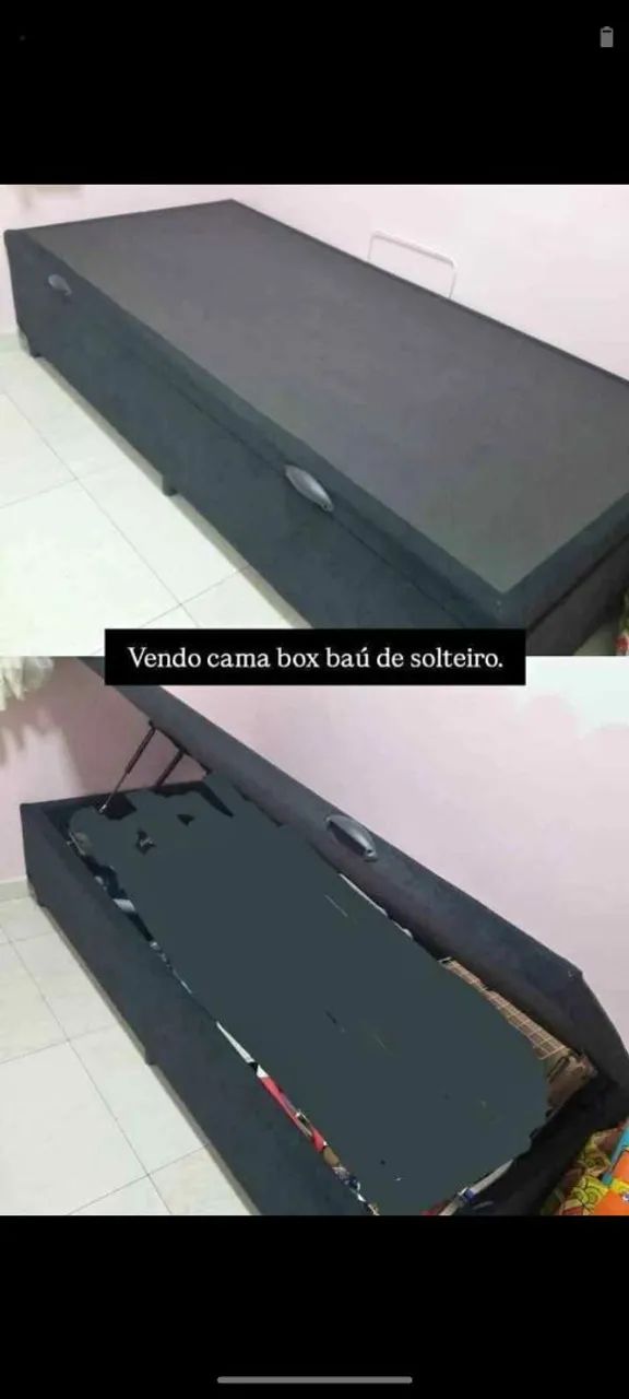 Cama baú solteiro 