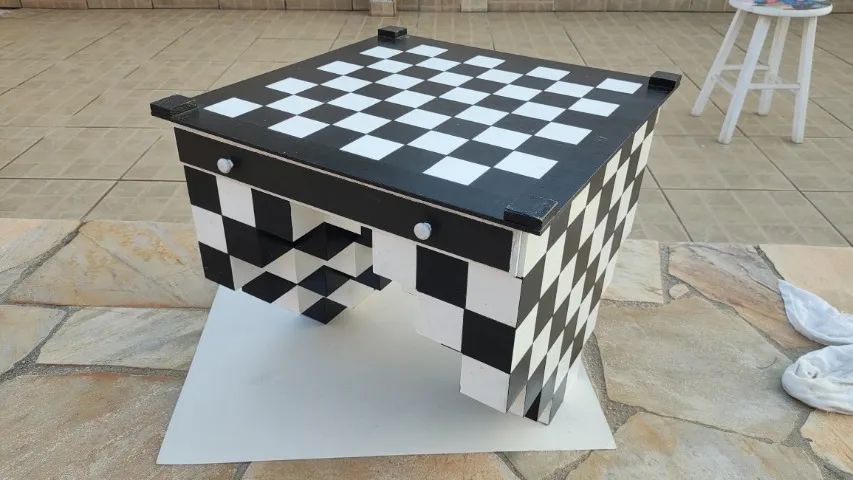 Tabuleiro de Xadrez Artesanal 3D - Foto 5