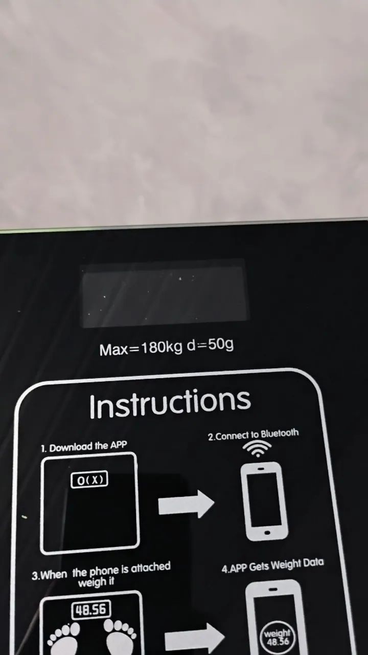 Balança Digital Medidora Corporal Bioimpedância até 180kg - Com Pilhas - Nova - Foto 3