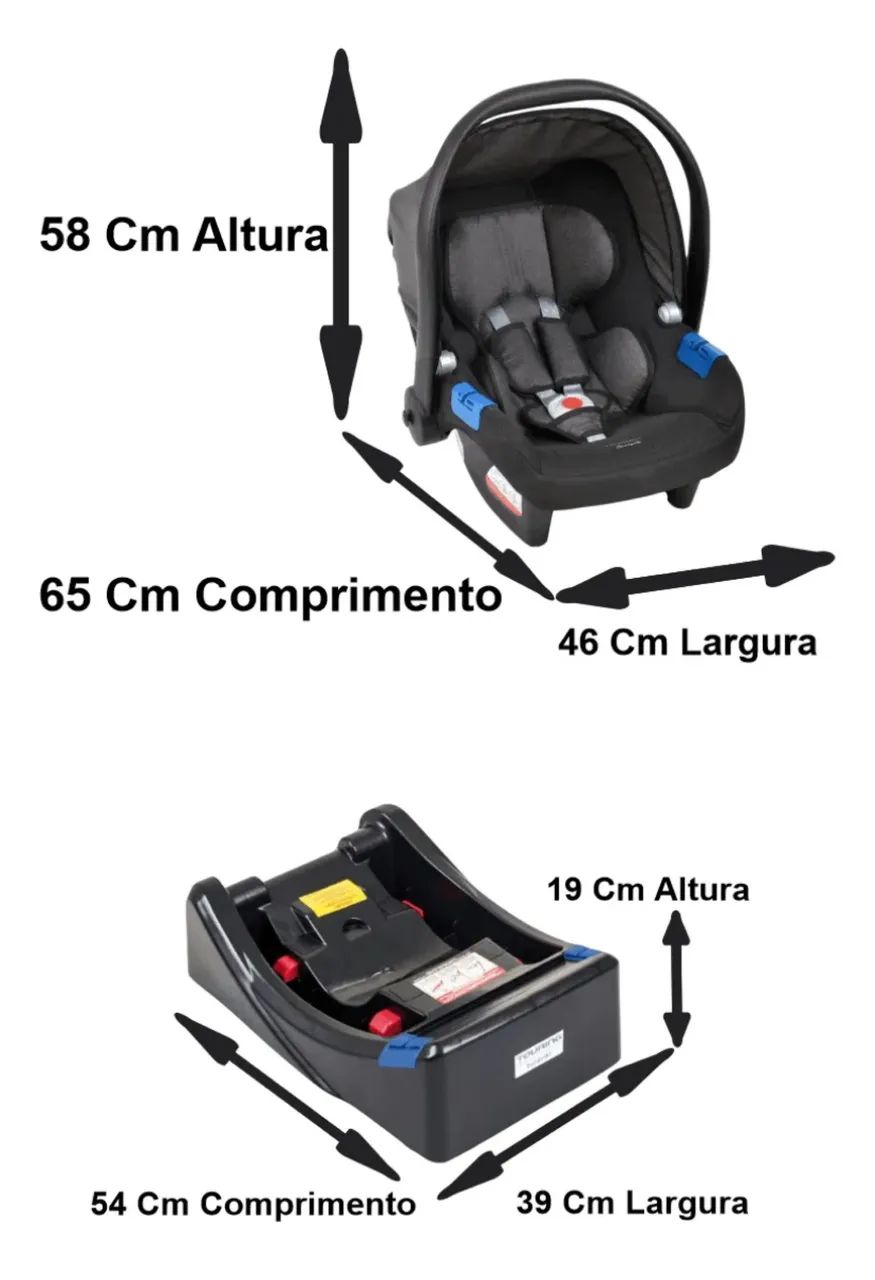 Conjunto Bebê Conforto Touring X E Base Preto - Burigotto   - Foto 2