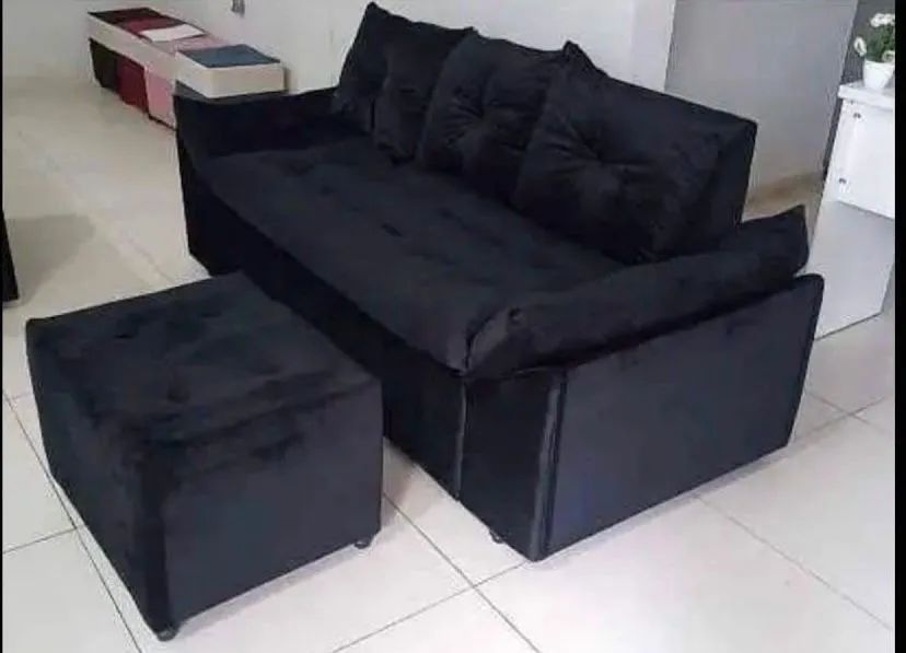 Sofá 3 lugares com um puf 520 - Foto 5