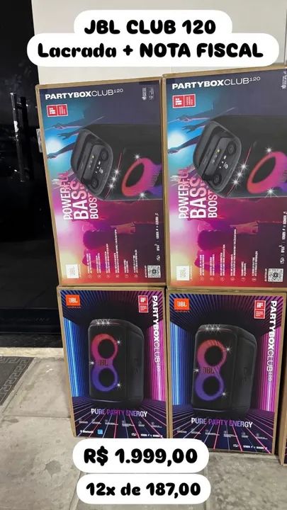 JBL Partybox 120 | Lacrado | Nota Fiscal 