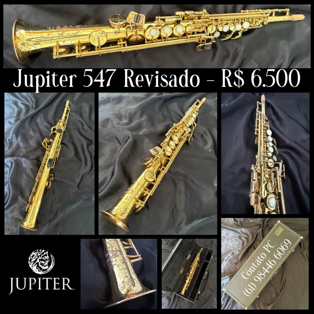 ゆう Sax Soprano Júpiter 547 - Tudel Fixo/REVISADO - Instrumentos