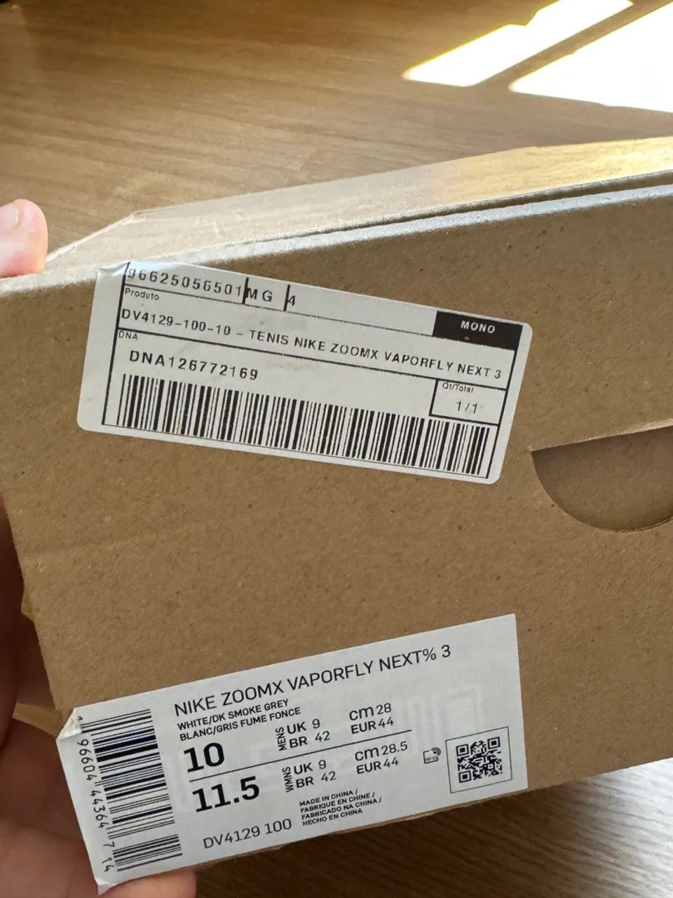 (na caixa) Nike Vaporfly 3 Tam 42 Branco/Cinza - Foto 2