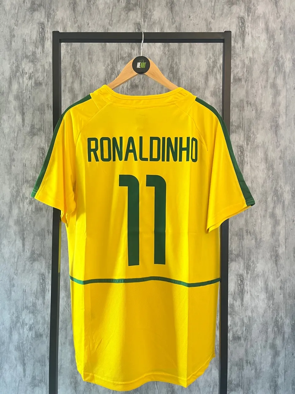 Camisa do Brasil Retrô 2002 Ronaldinho 11 - Pronta entrega