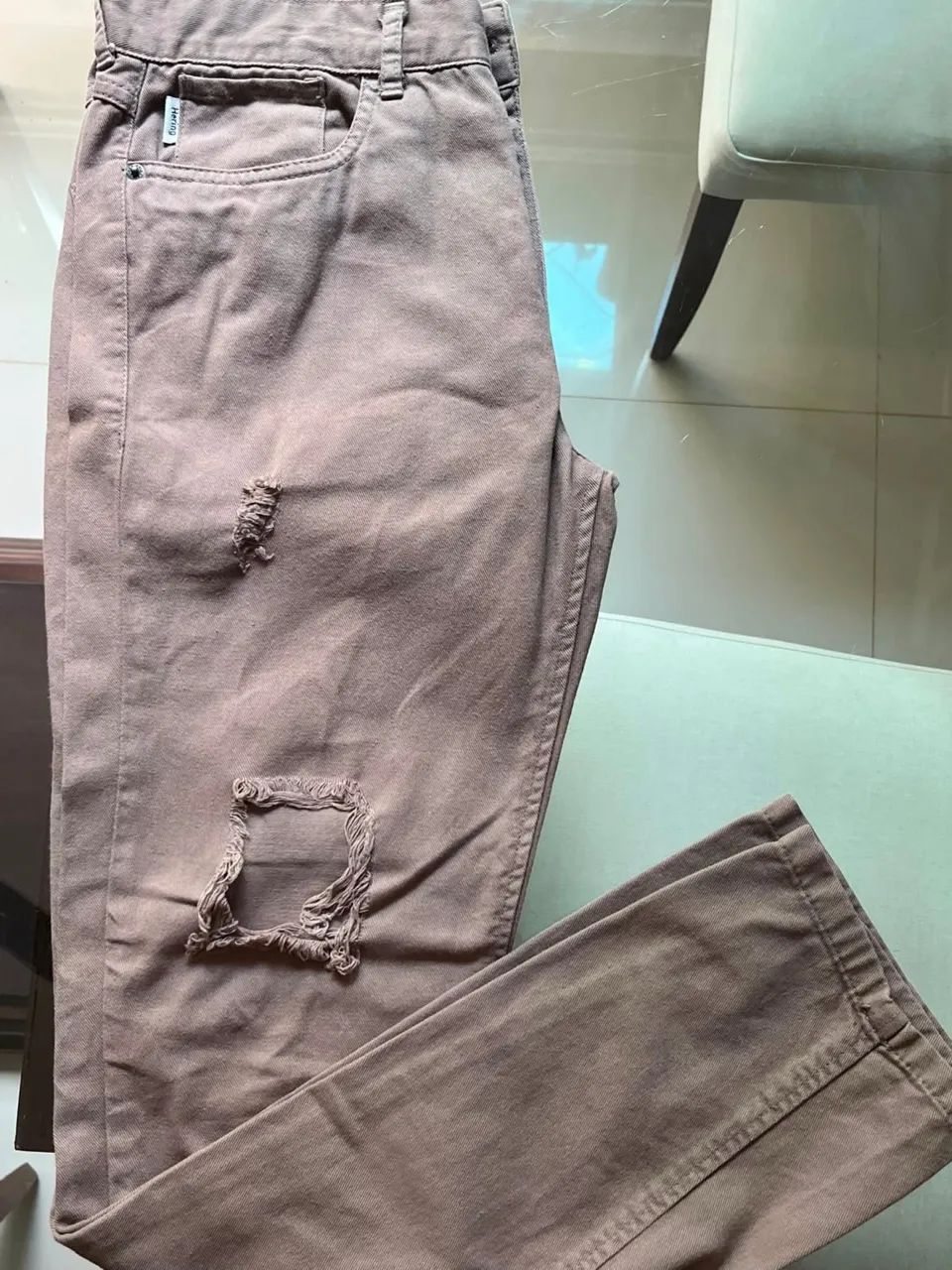 Calça Masculina de Sarja Slim - Foto 4