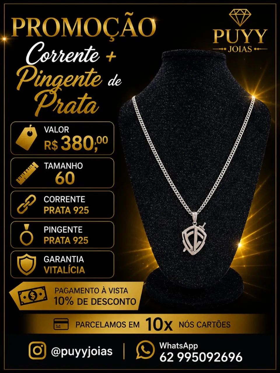 Promoção  Correntes de Prata 925 - Foto 5