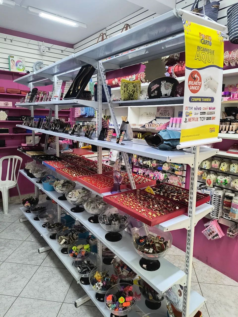Prateleira de alumínio 