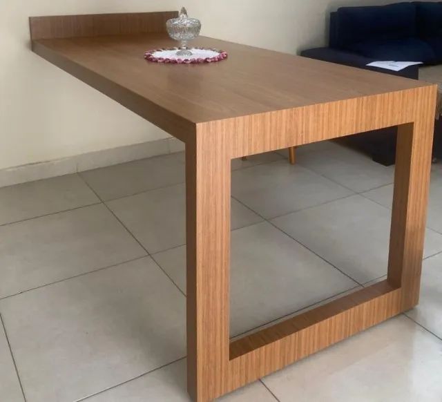 MESA DE JANTAR MDF AMADEIRADO LOURO FREIJÓ - Foto 3