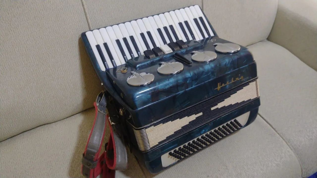 ACORDEON SANFONA HERING 80 BAIXOS HIPER NOVA E AFINADA..  LINDA D +++ - Foto 2