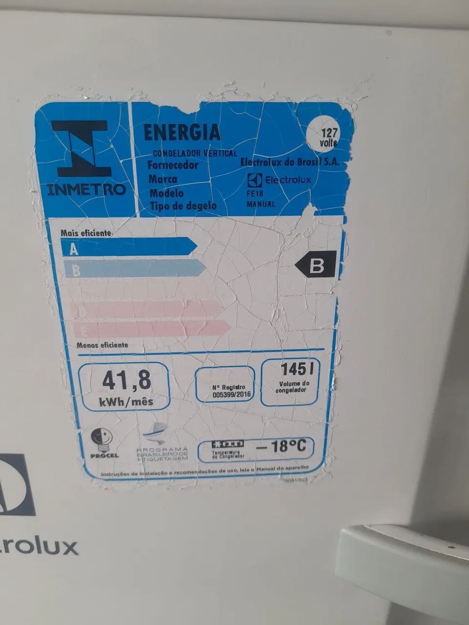 Freezer vertical Eletrolux 145 L  1 porta   - Foto 2