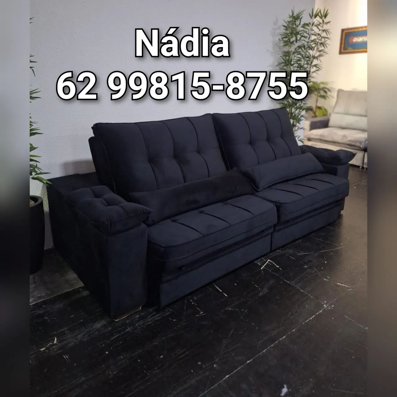 SOFÁ PRETO 2.20