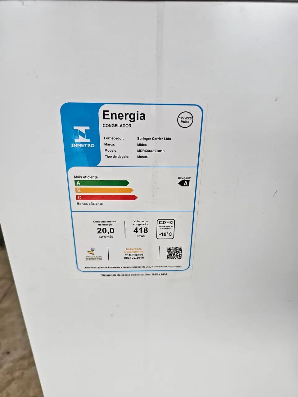 Freezer conservado 418 litros com nota fiscal Bivolt e inverter funcionando perfeitamente  - Foto 5