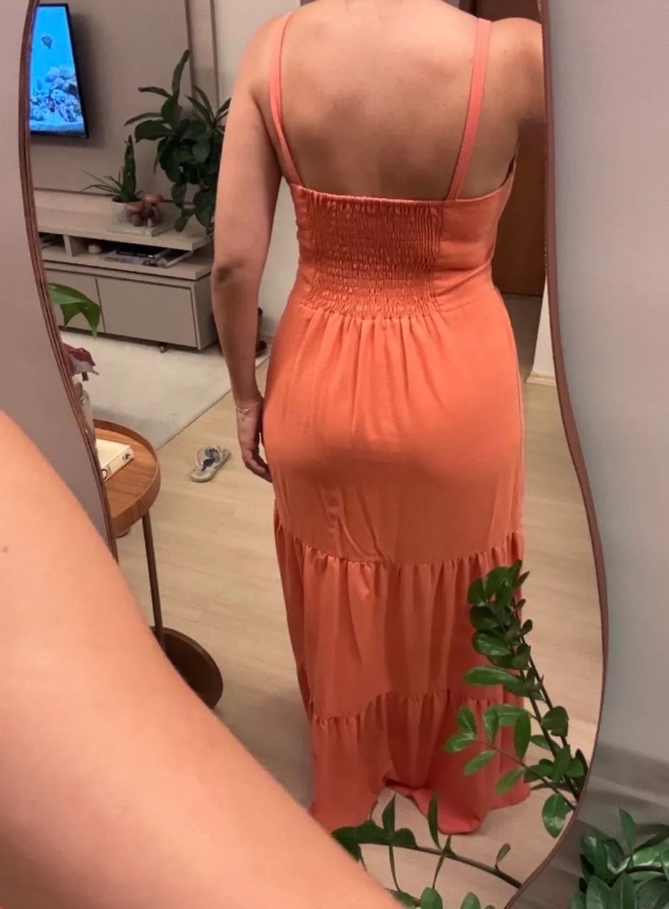 Vestido laranja longo  - Foto 2