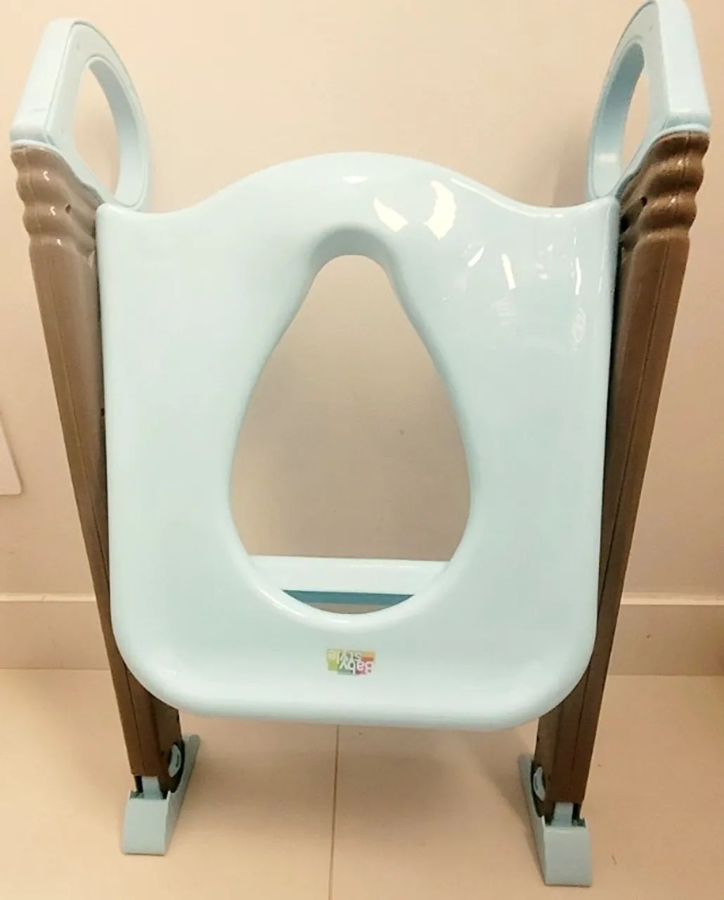 Assento redutor infantil com escadinha para vaso sanitário - cor azul