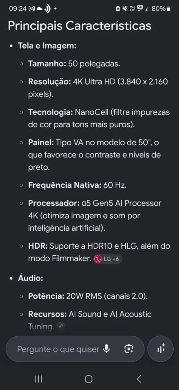 Tv LG 50 polegadas (com problema na Tela"painel") - Foto 3