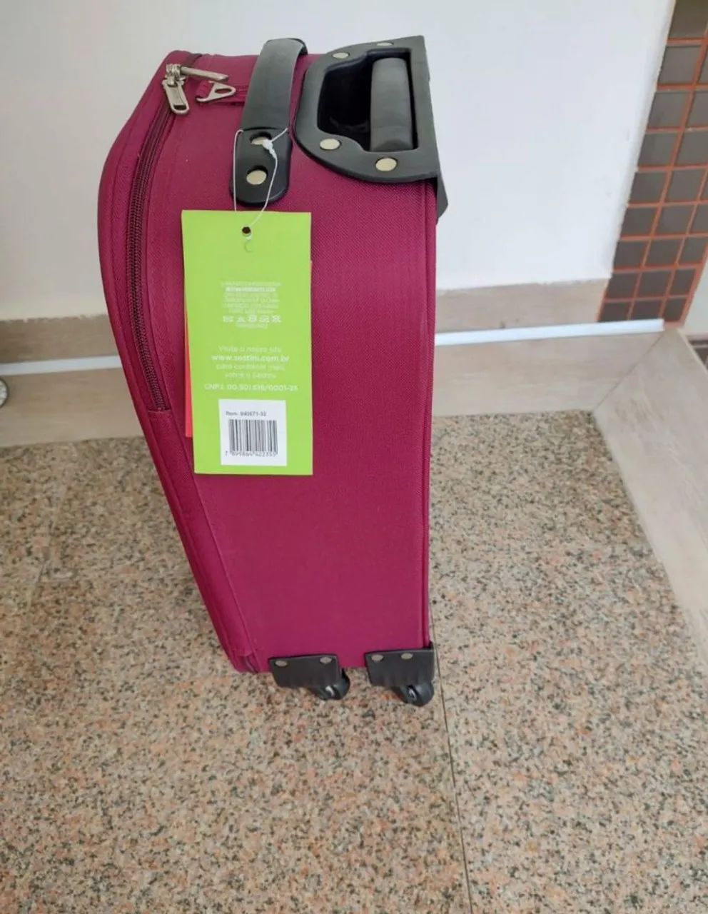 Mala de viagem de bordo Sestini Vinho - Foto 4