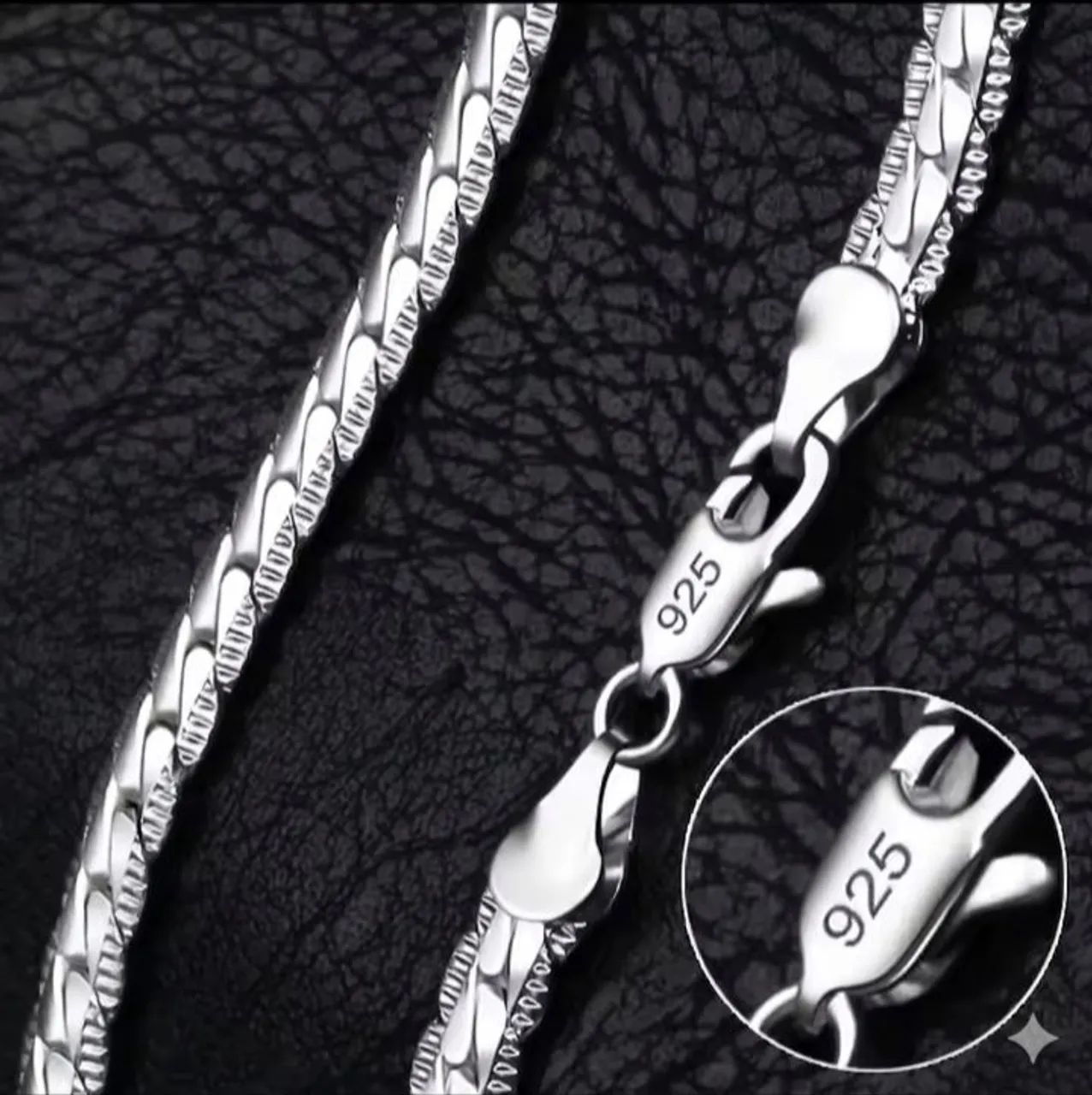Kit Cordão + Pulseira Masculino Prata Esterlina S925 - Estilo e Presença  - Foto 3