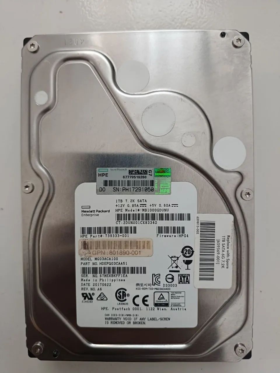 Hd HP 1tb 6gb 7.2k servidor cftv cpu - Foto 3