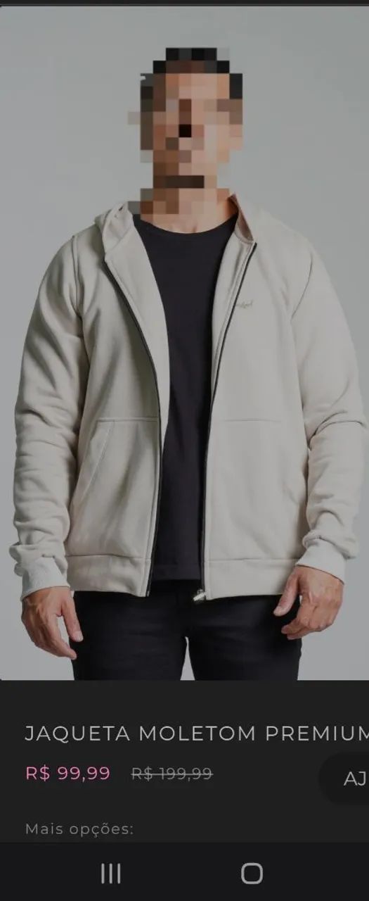 Blusa de Moletom com Capuz e ziper - Foto 4