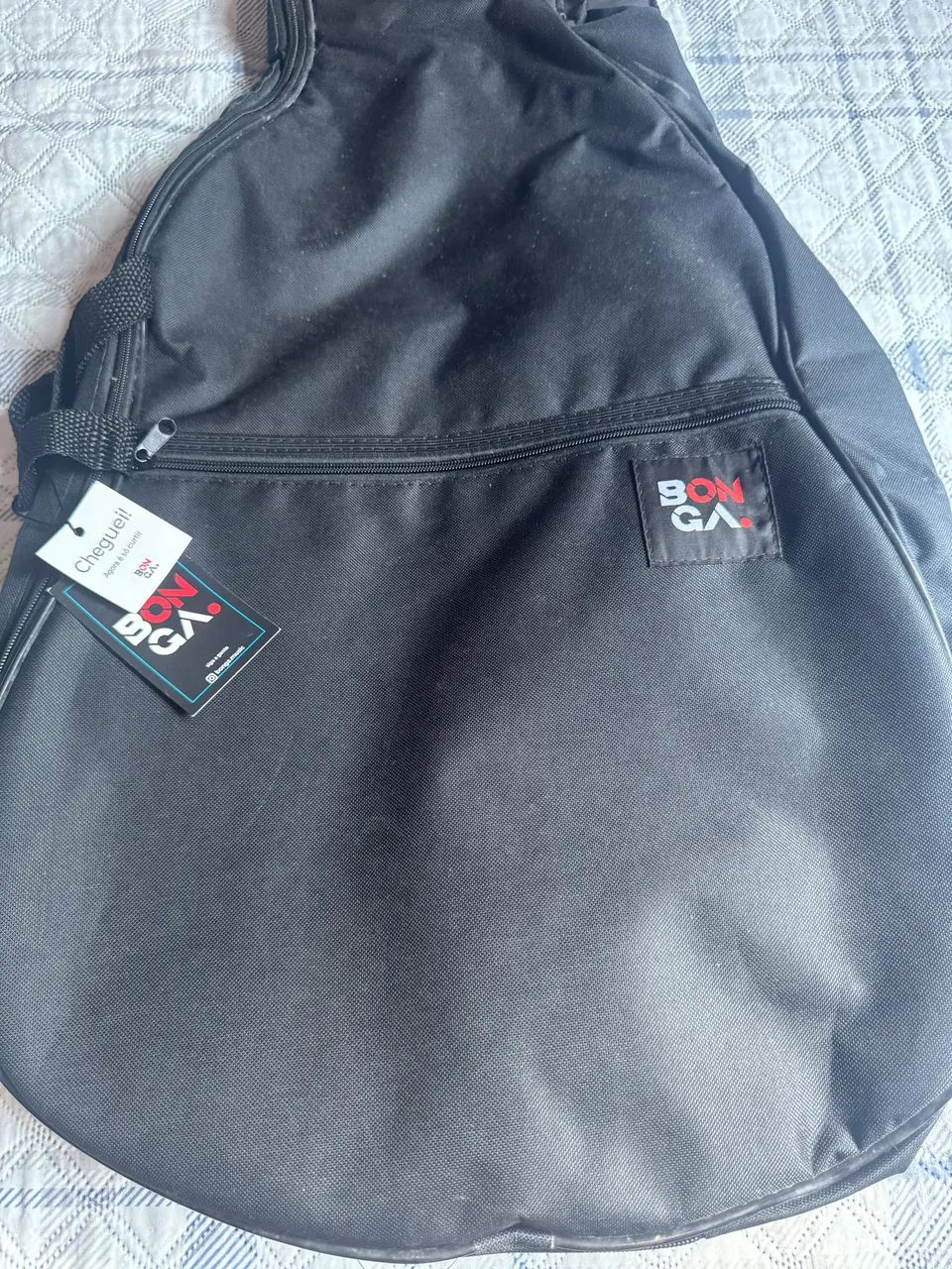 capa bag Bonga preta acolchoada e impermeável para violão  - Foto 2
