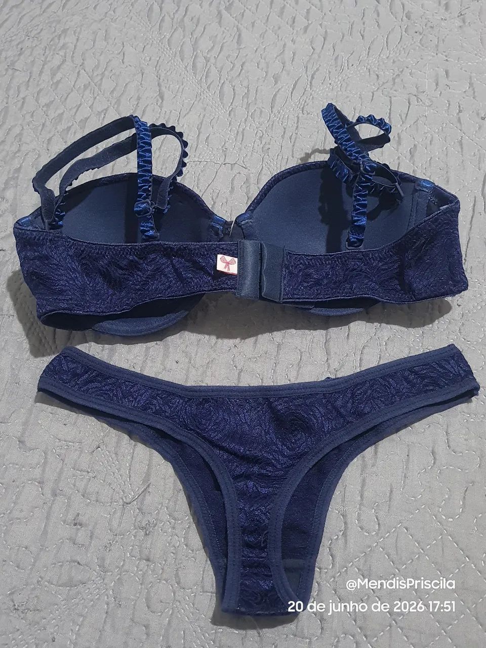 Lingerie Azul Marinho - Foto 2