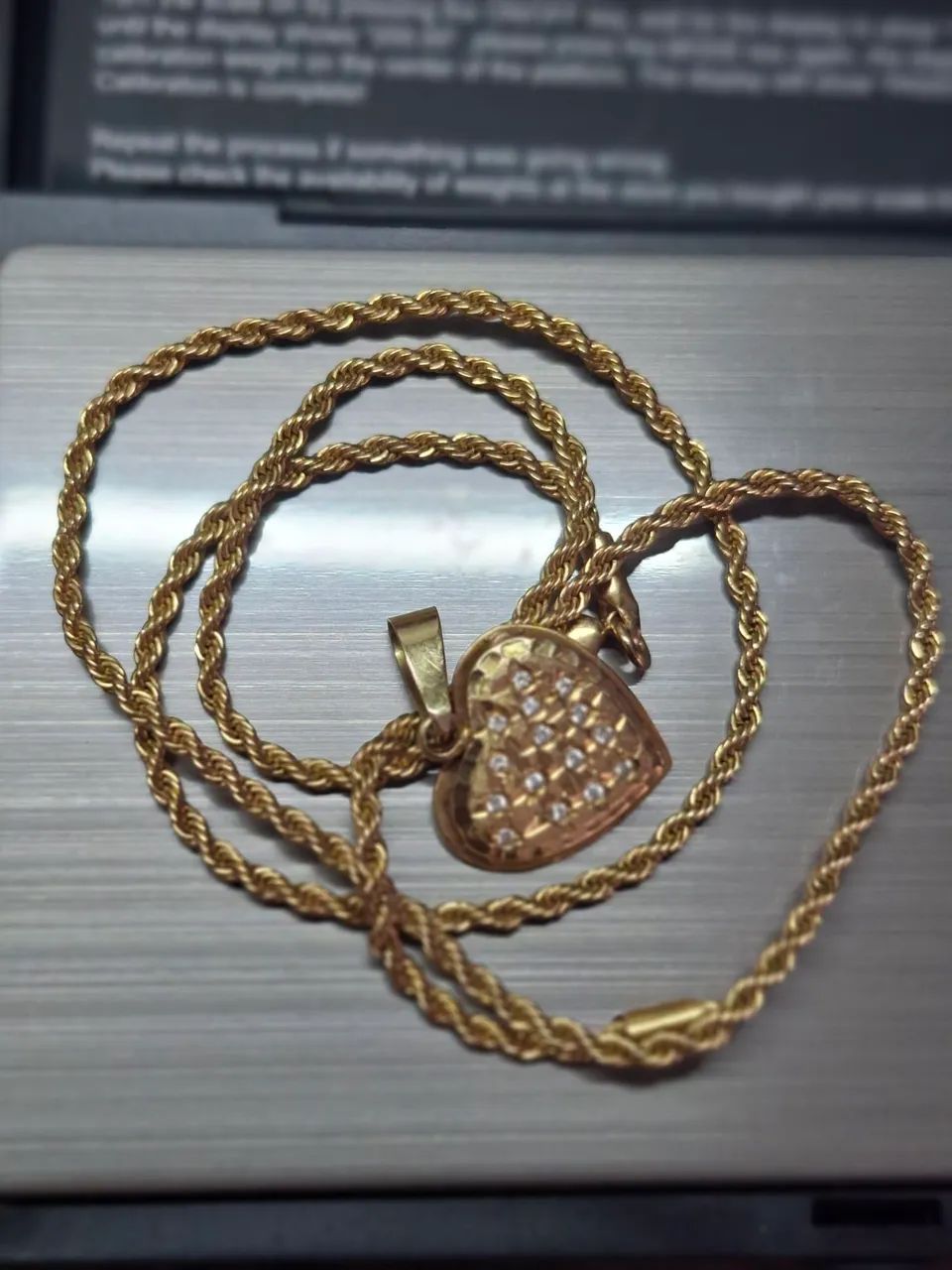 Cordão em Ouro 18k + Pin Coração  - Foto 3