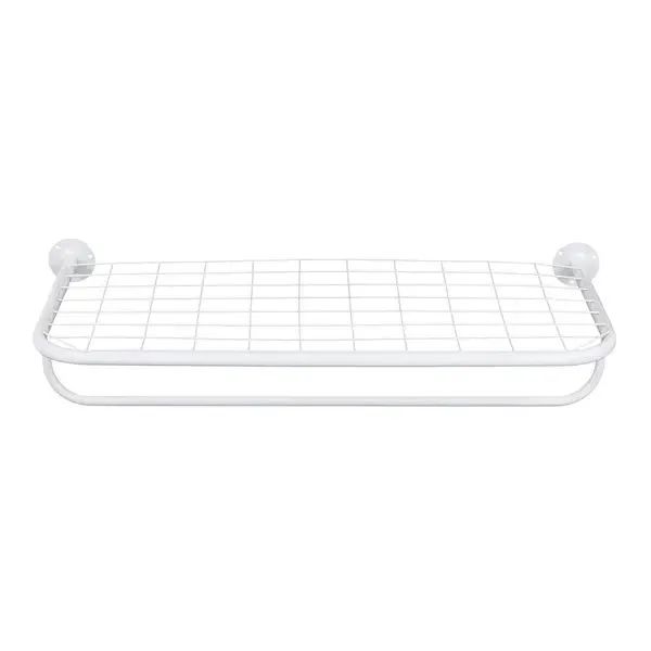 2 Araras de Roupas de Parede com Tela Metal Branco