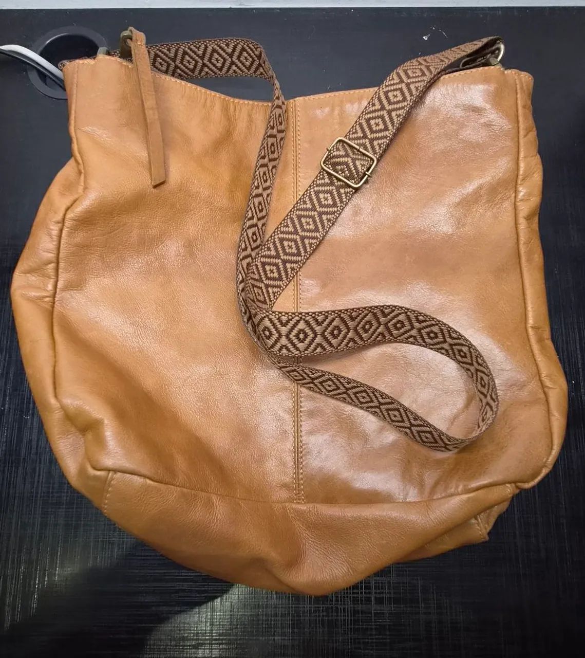 bolsa corello grande couro caramelo