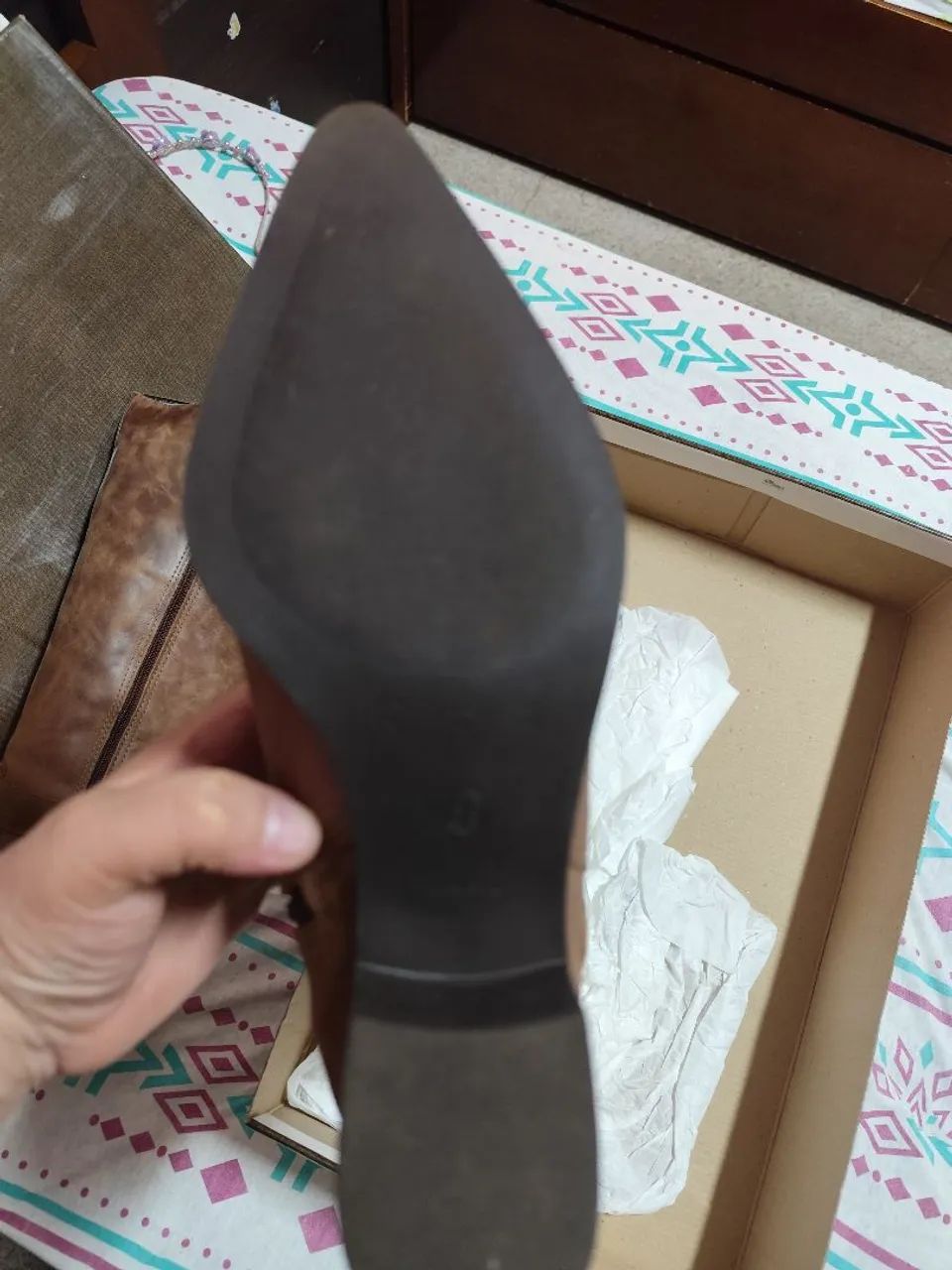 Bota cano alto couro Nova - Foto 4