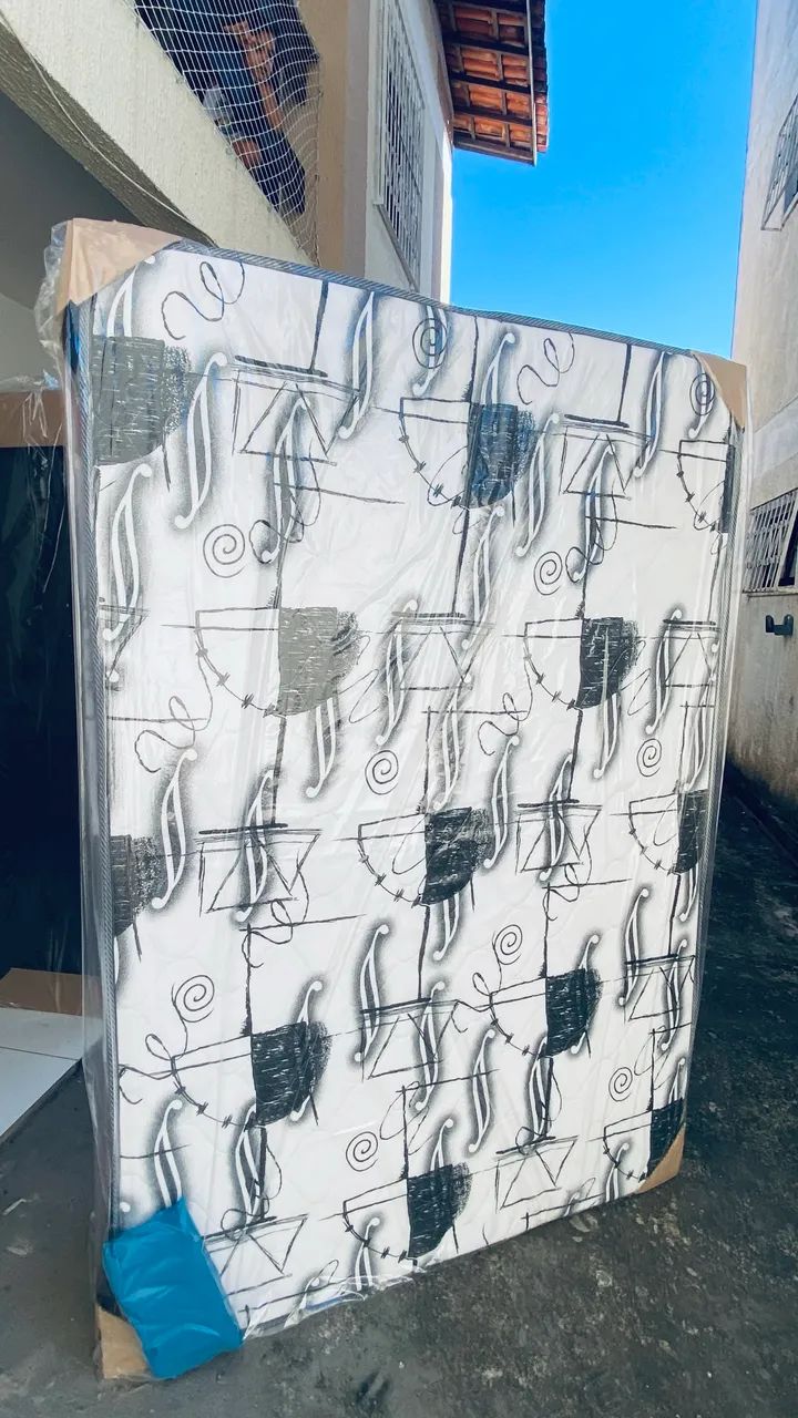 Cama box Nova lateral suede estampas linda 