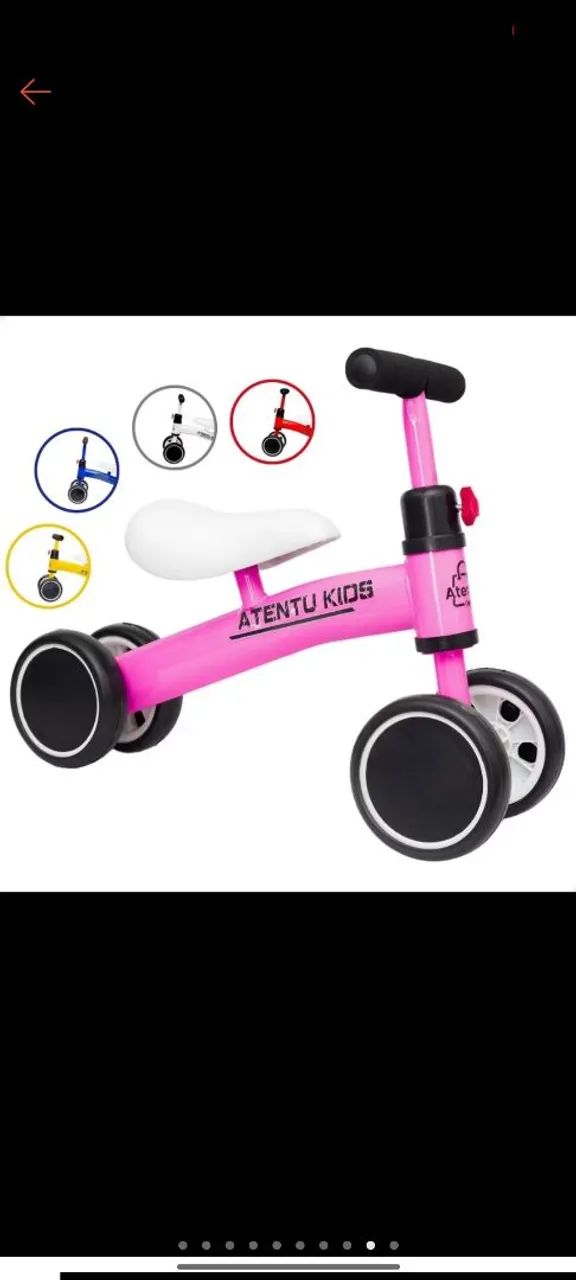 Bicicleta bebê apoio