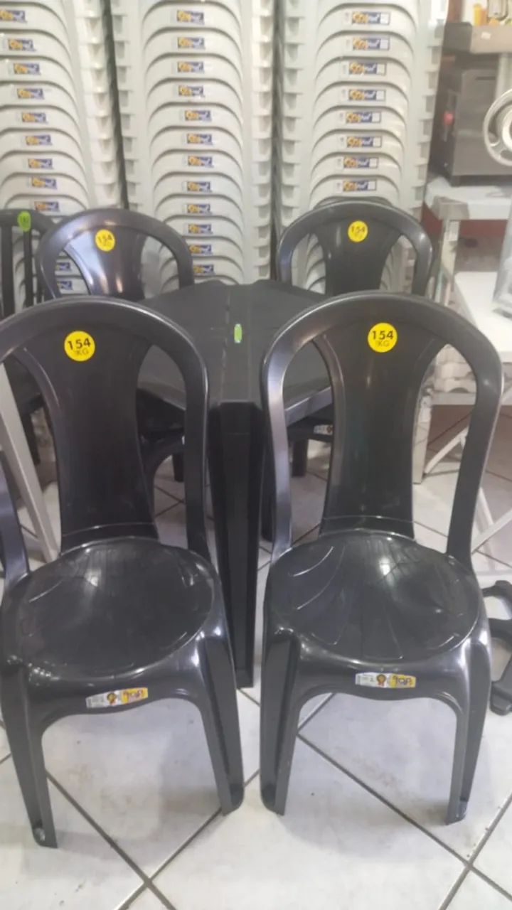jogo de mesa topmil preto 154kg - Foto 2
