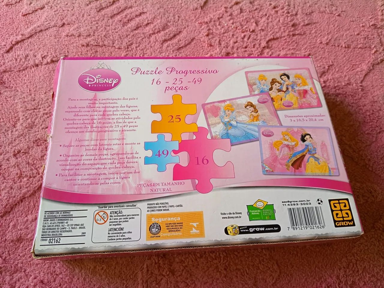 Quebra-cabeça Princesa Disney 3 em 1  - Foto 2