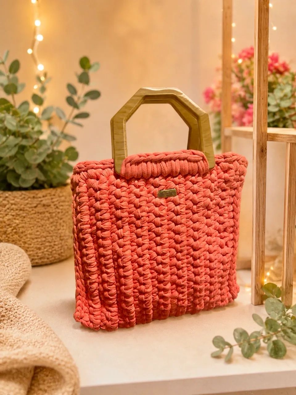     Bolsa Artesanal em crochê nova - Malha Premium sofisticada - Foto 3